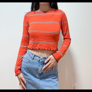 Lettuce trim cropped turtleneck